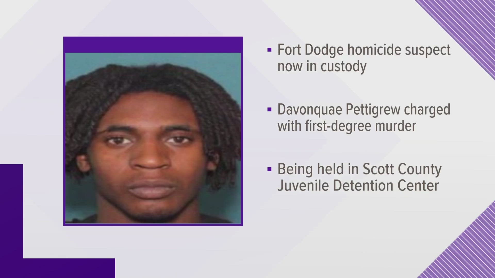 17-year-old Davonquae Pettigrew is charged with first-degree murder in the death of Patrick Walker.