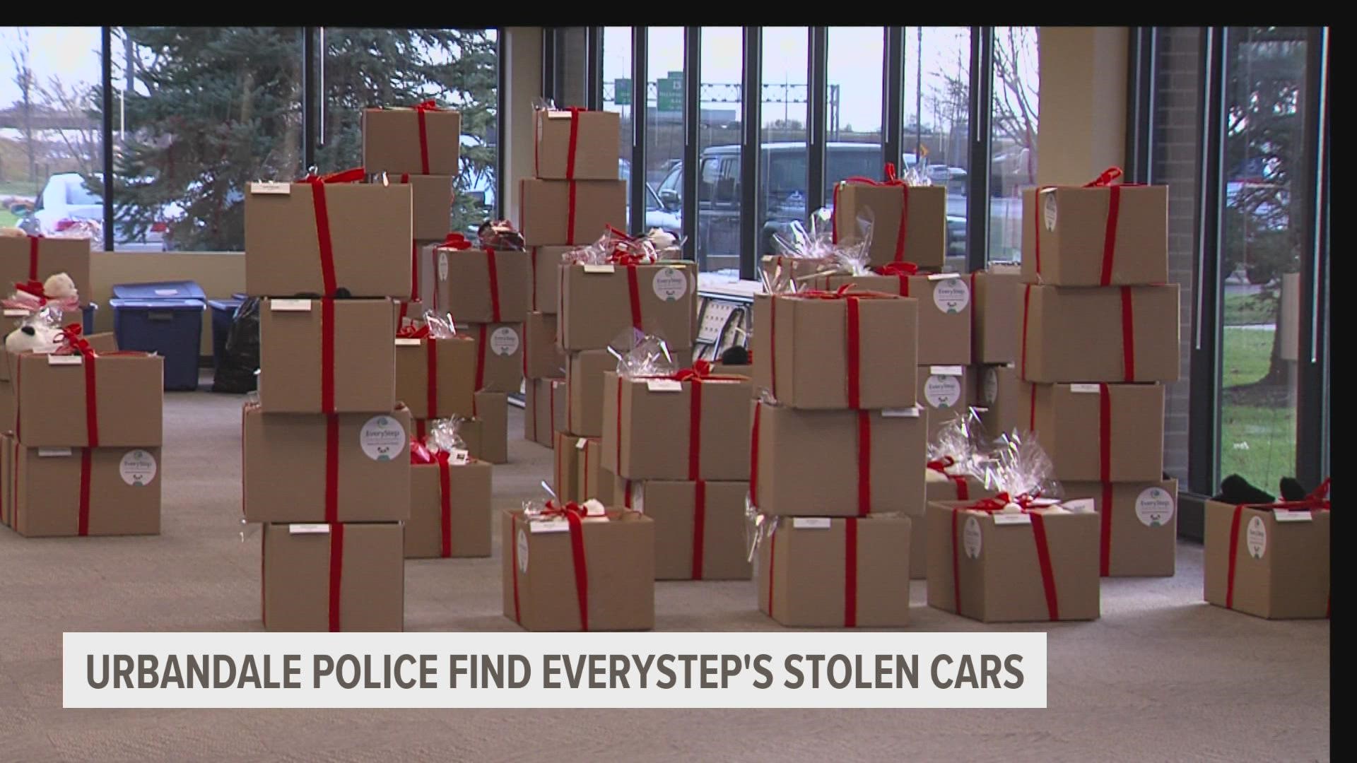 EveryStep's mission is to provide 12 gifts to people who are experiencing their first holiday after a loss of a loved one. Around 50 of those gifts were stolen.