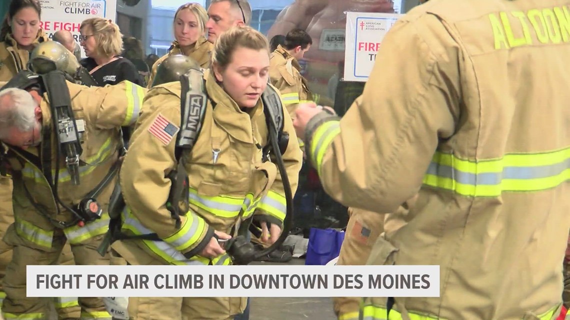 Fight for Air Climb takes place in downtown Des Moines