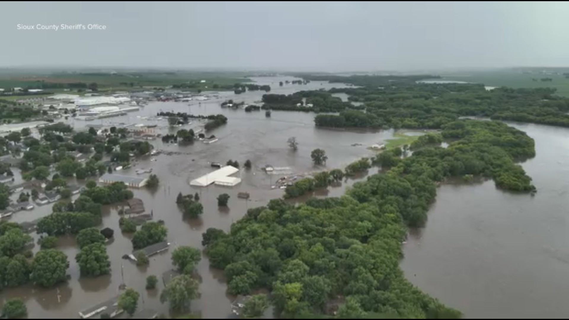 Around 1,900 properties saw impact from the flooding in northwest Iowa, as crews continue rescue and recovery efforts.