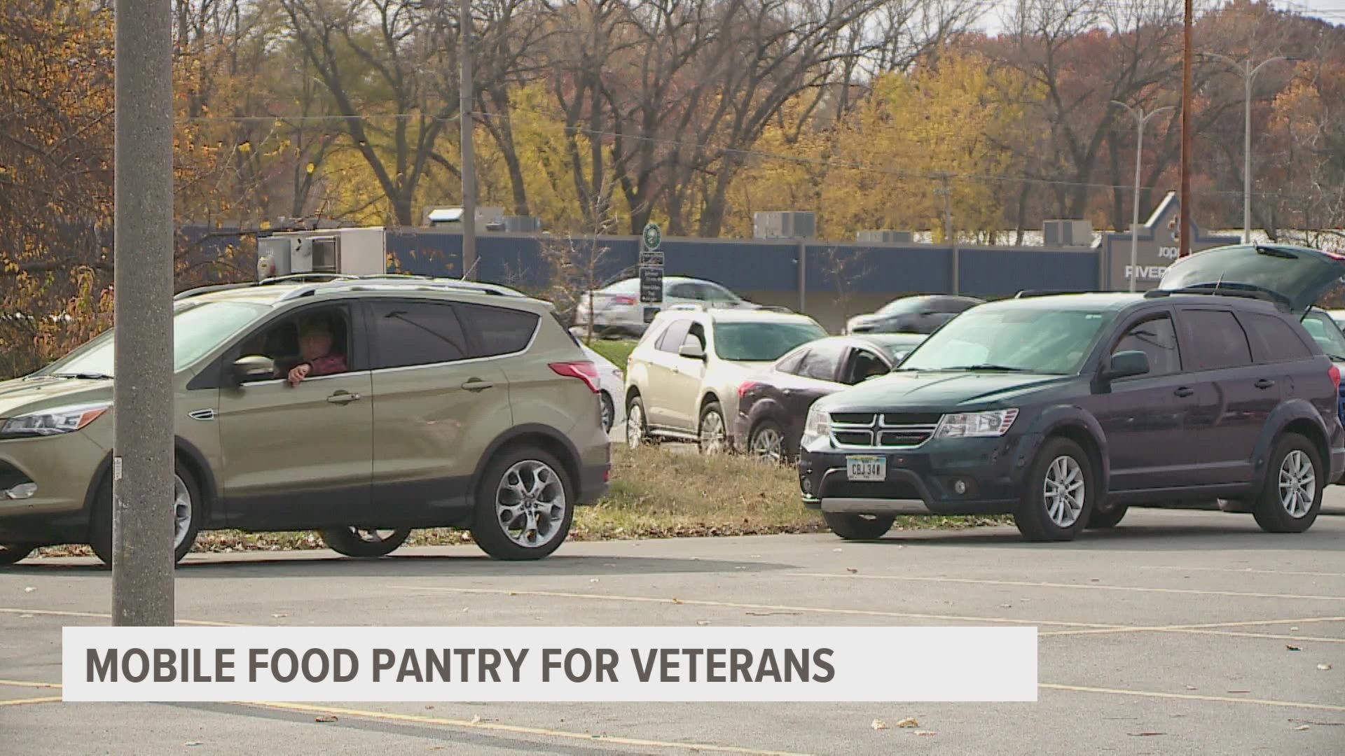 The Food Bank of Iowa implemented the Mobile Food Bank to alleviate food insecurity amongst veterans.