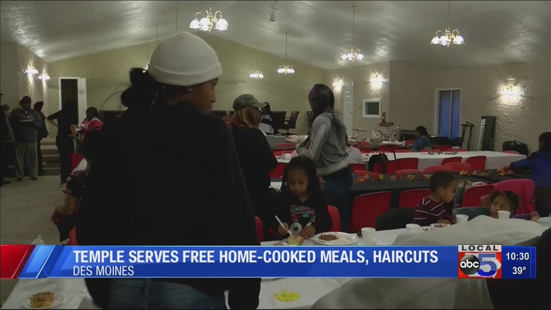 THE TEMPLE'S BREAD OF LIFE OUTREACH TEAM SERVED FREE HOME-COOKED MEALS THIS EVENING AND ARE PLANNING A WINTER COAT GIVEAWAY FOR TOMORROW FROM TEN TO ONE.