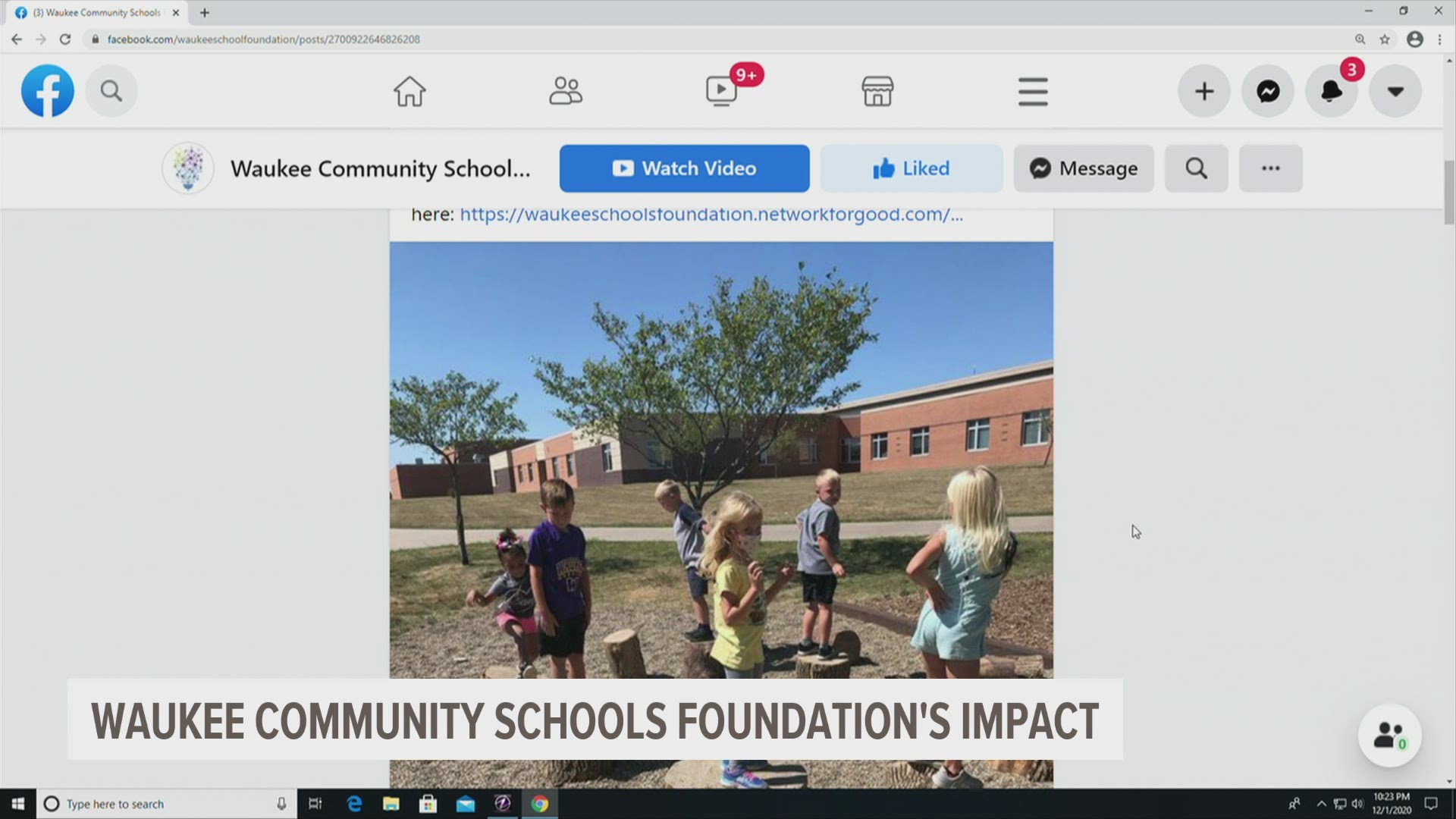 The Waukee Community Schools Foundation is a separate non-profit from Waukee Community School District.