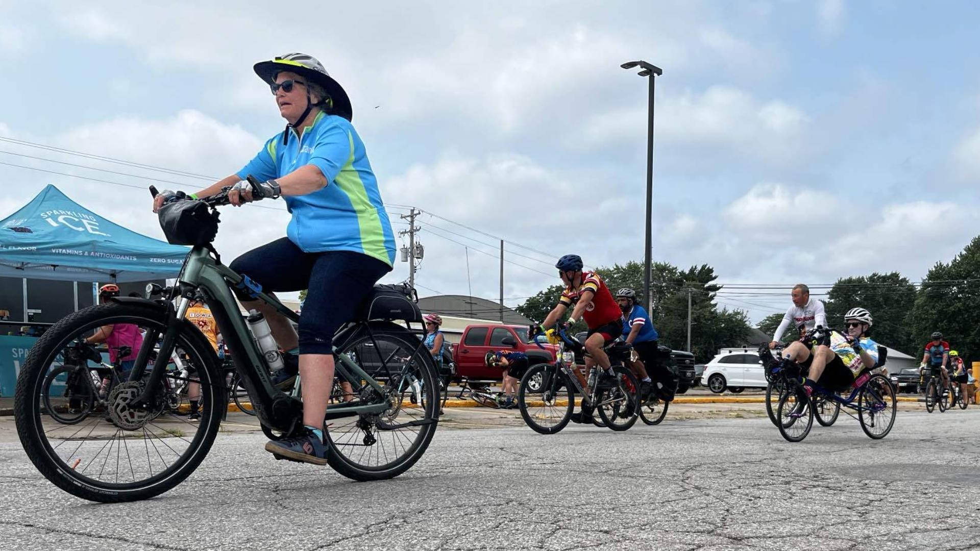 Thursday was Day 5 of RAGBRAI. Cyclists left Knoxville in the morning to head to Ottumwa, making a stop in Albia along the way.