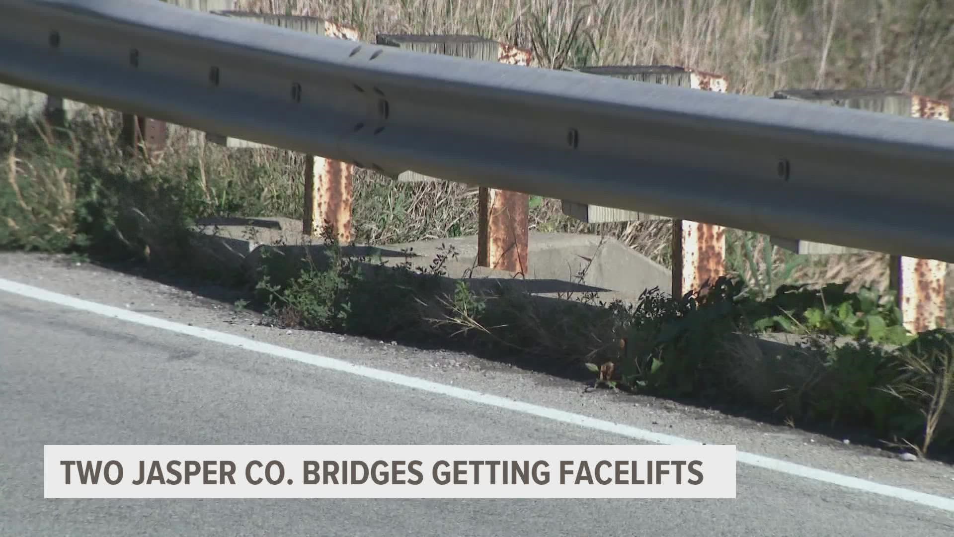 County officials said construction for both of the bridges will cost nearly $2.5 million.