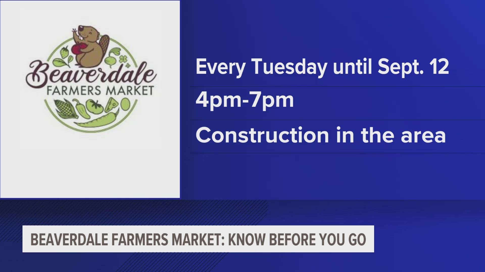 The Beaverdale Farmers Market is every Tuesday through September 12.