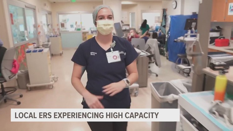 Local ERs experiencing high volume of patients