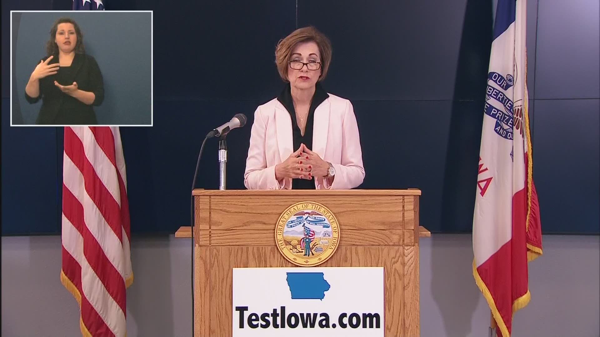 Reynolds said Monday she would be announcing reopening information on Tuesday. That didn't happen. IDPH explains remdesivir. Woodbury County sees more cases.