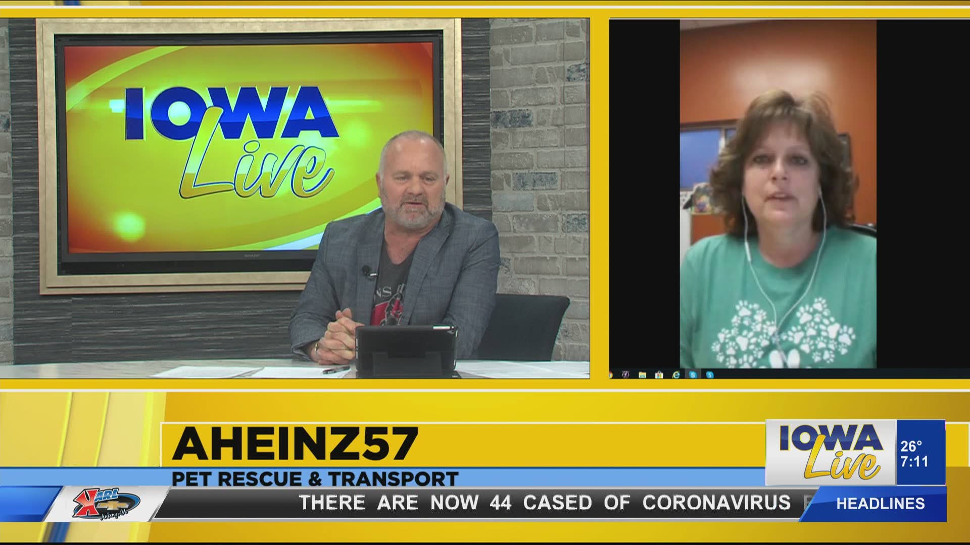 Lou talks with Amy Heinz with AHeinz57 about the coronavirus and pets
