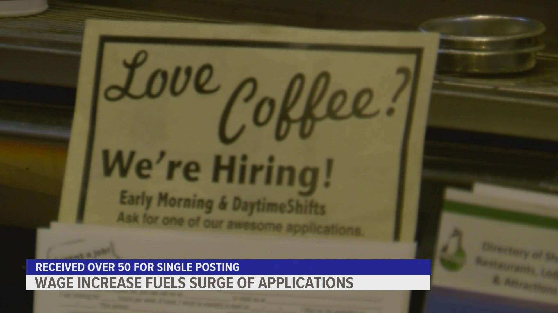 Greene Bean Coffee has received over 50 applications for their latest opening.