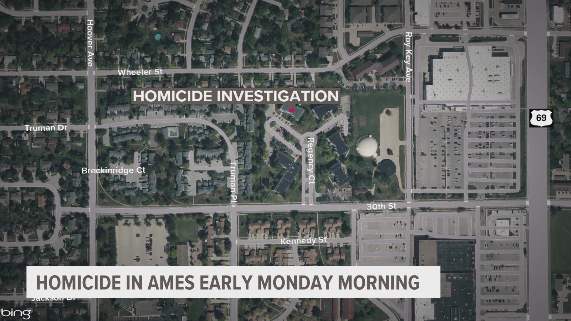 The Ames Police Department said they found a man with multiple gunshot wounds.