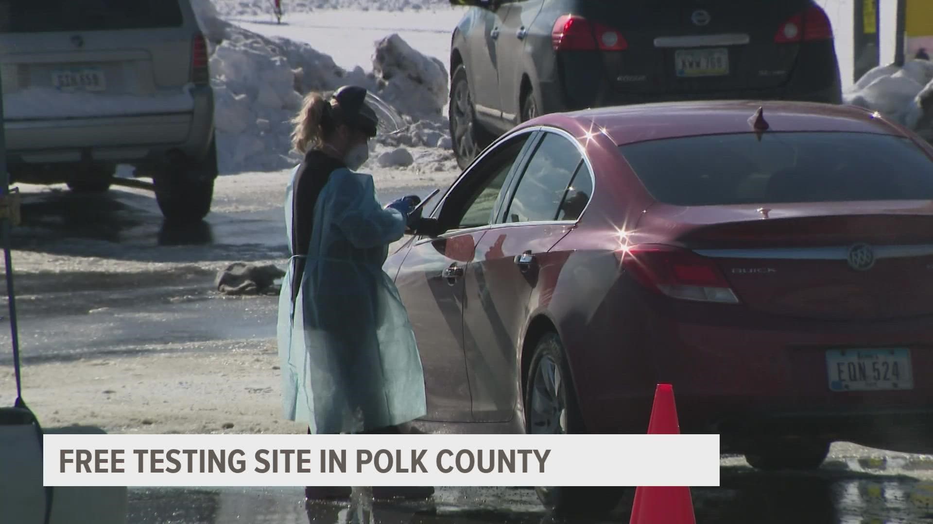 Polk County Supervisor Angela Connolly said two more testing sites will open later this week or early next week.