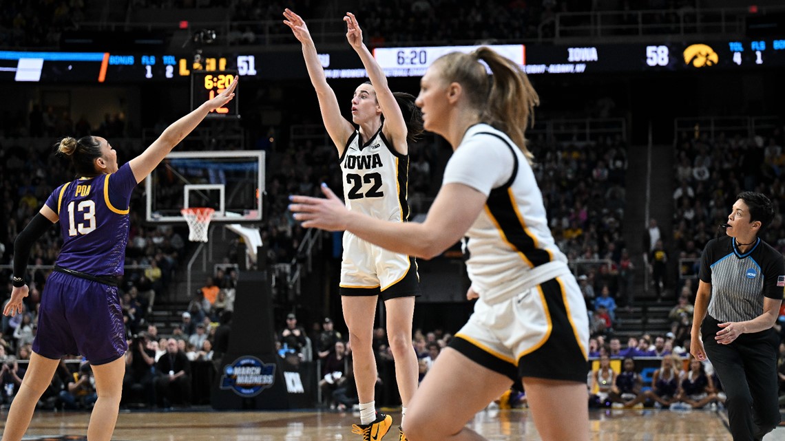 Caitlin Clark, Gabbie Marshall react to team's return to Final Four ...