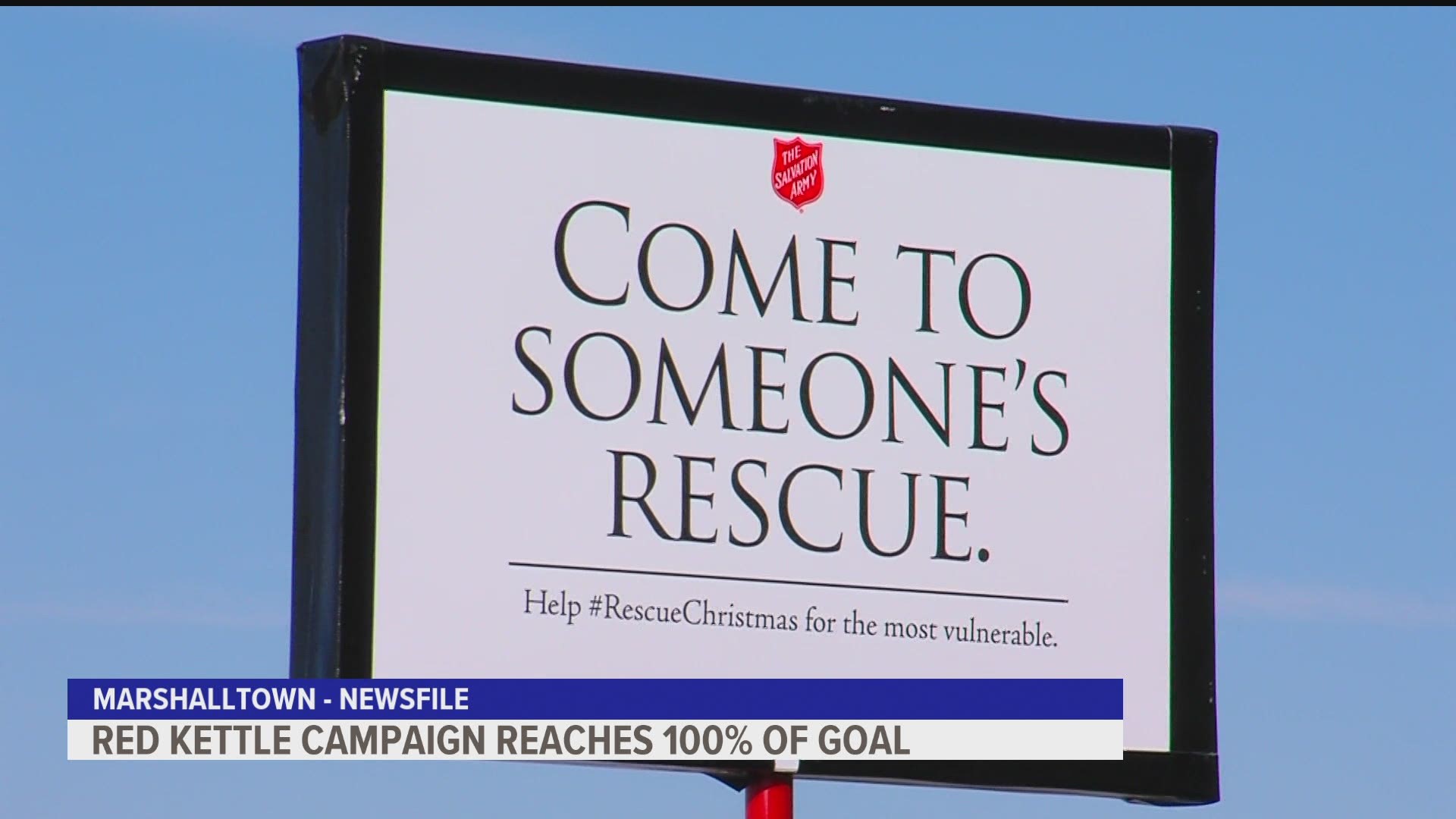 The Salvation Army's Red Kettle Campaign goal is met in Marshalltown