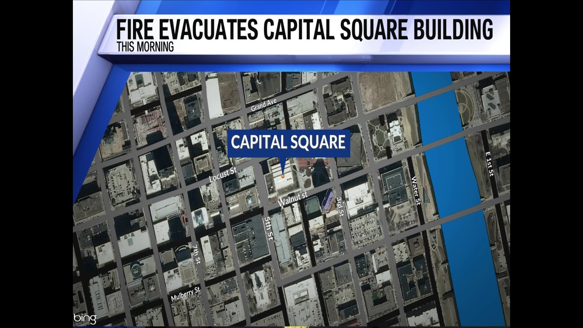 Fire call at Capital Square