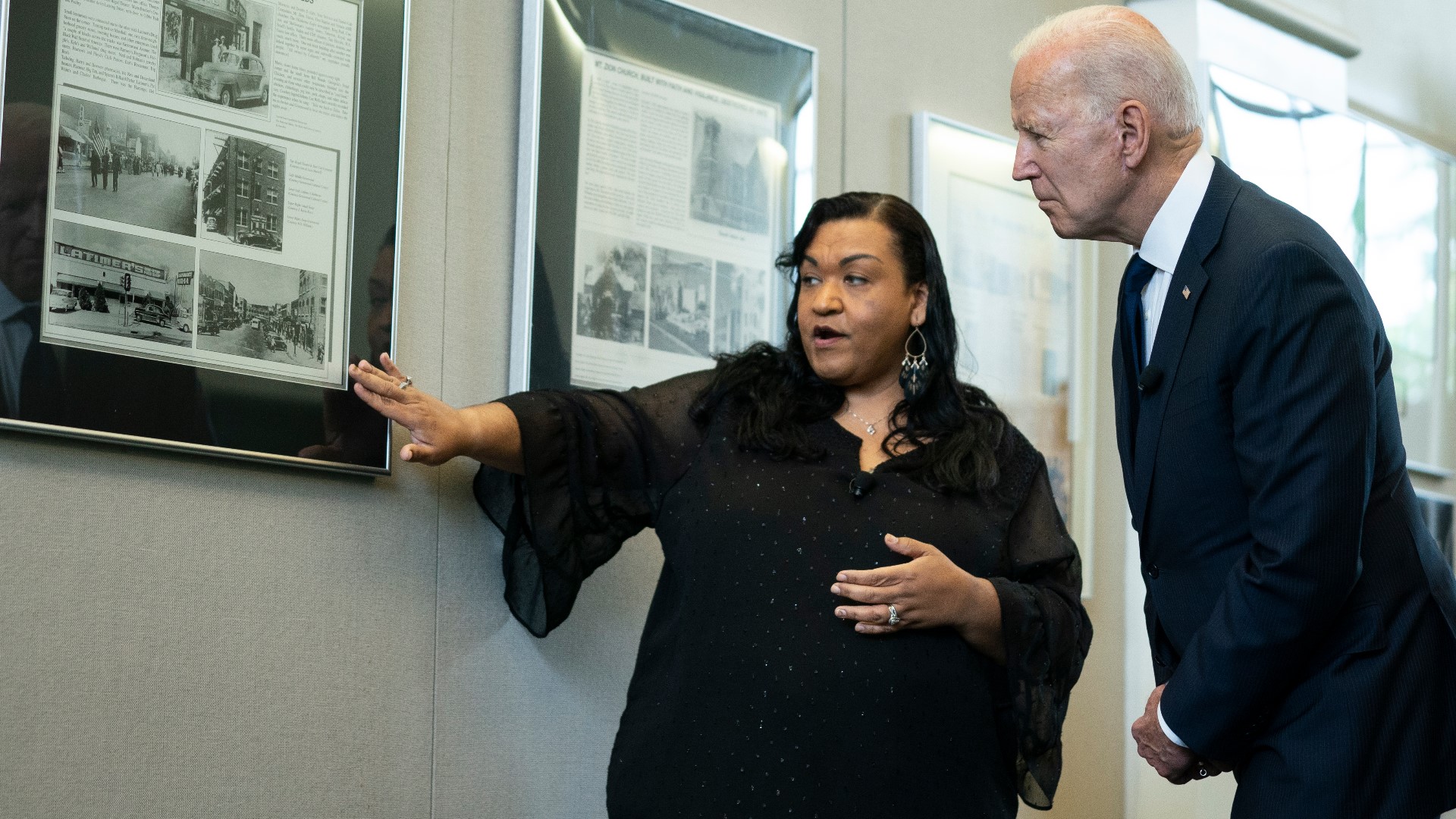 Biden spoke Tuesday of the hundreds of Black people killed by a white mob a century ago and was set to meet with survivors.
