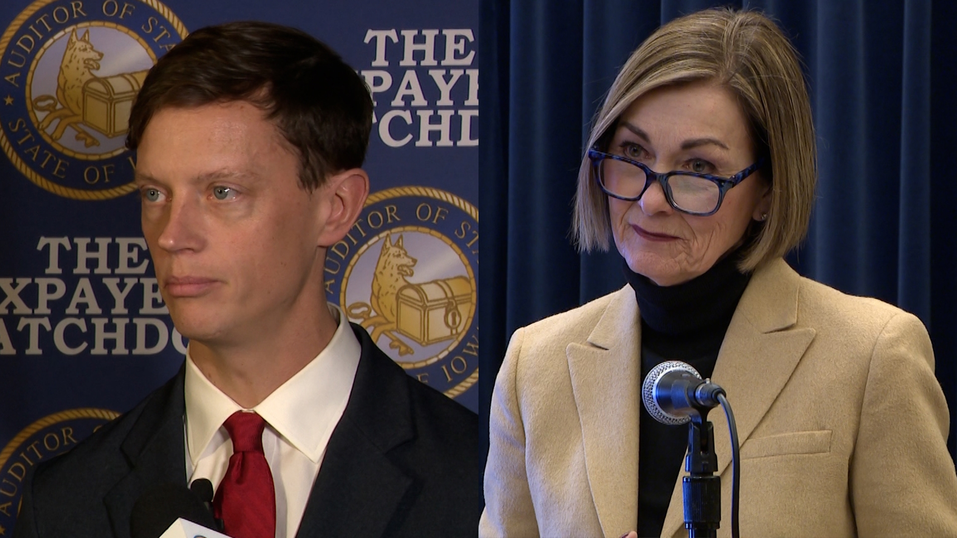 Iowa politics Rob Sand, Kim Reynolds clash over ESA audit requests