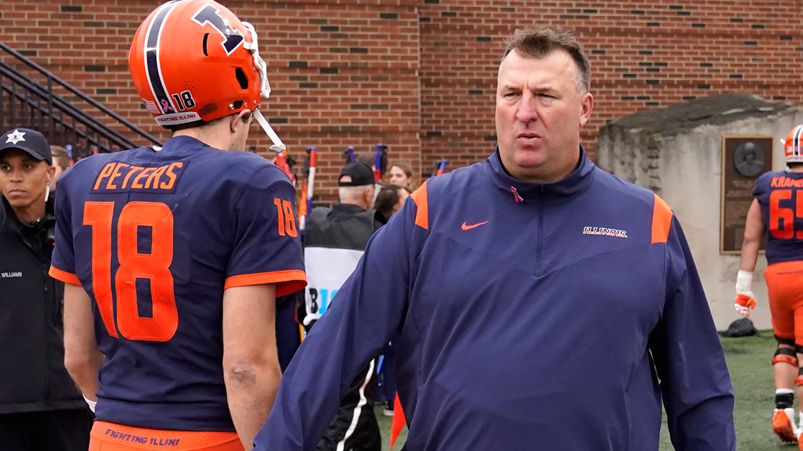 Bret Bielema tests positive for COVID, will miss Illinois vs. Iowa game ...