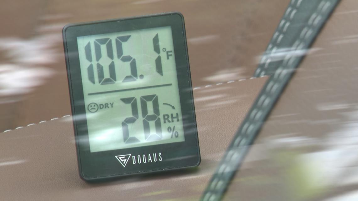 How hot does the inside of a car get during summer?