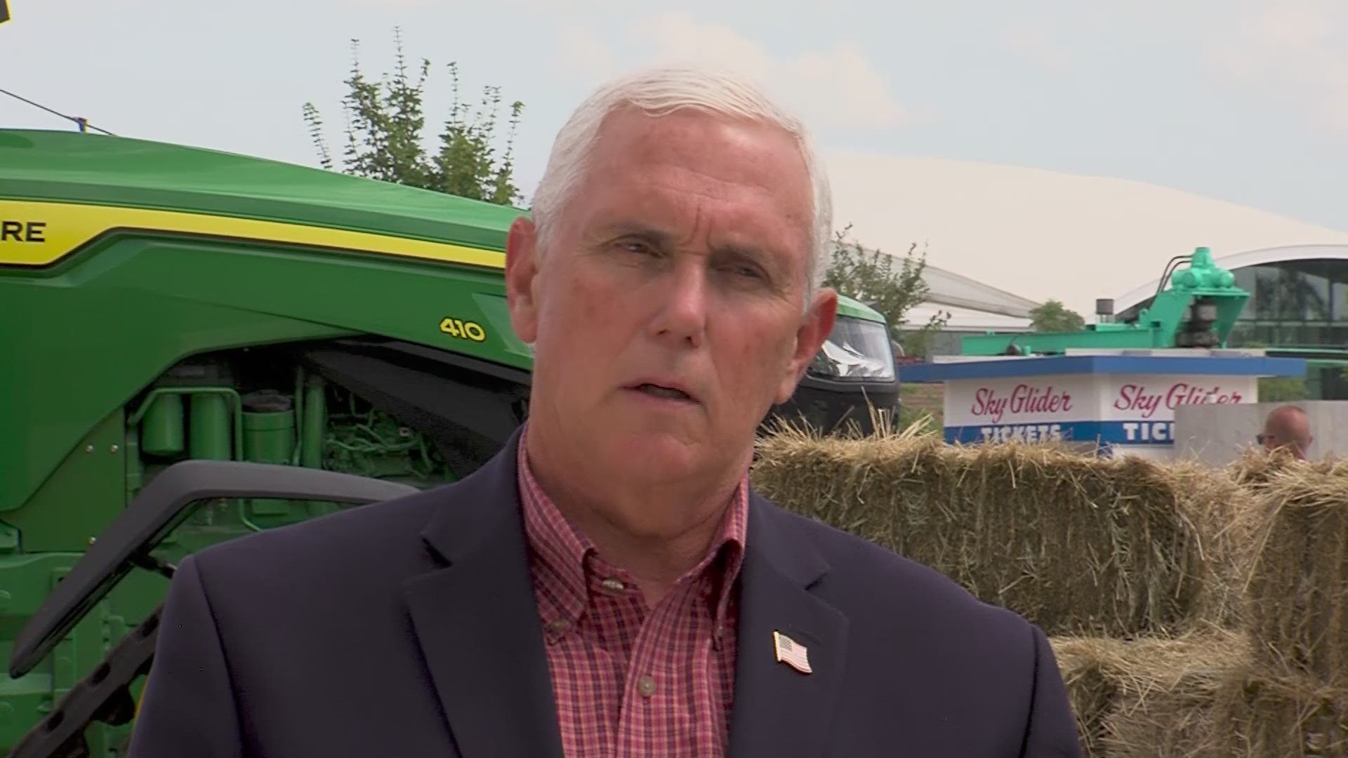 Vice President Mike Pence spoke with Local 5's Rachel Droze, as he visited central Iowa.