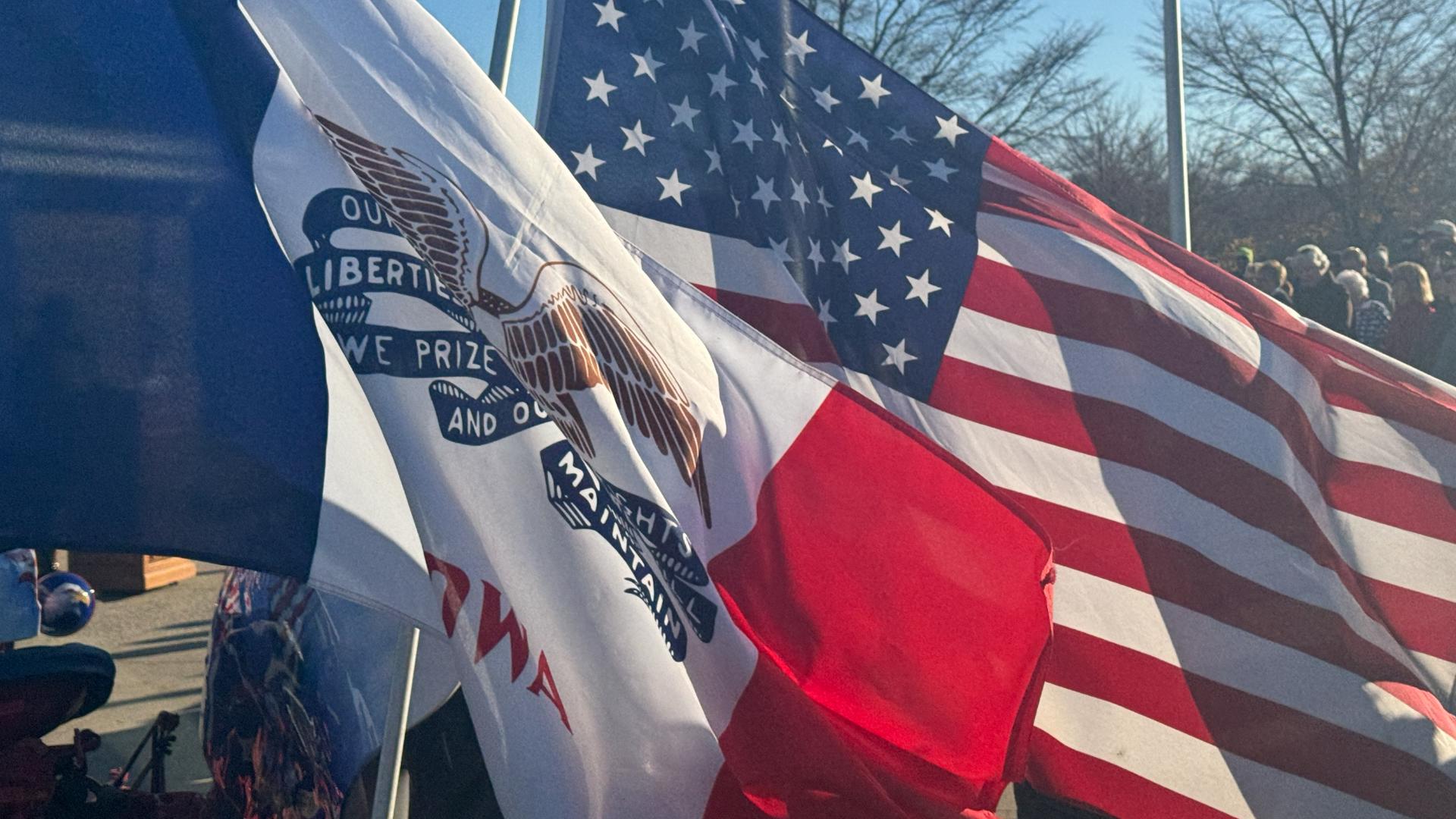 "Thank you for putting service over self so that everyday we can enjoy our liberties and peace and prosperity," said Gov. Kim Reynolds.