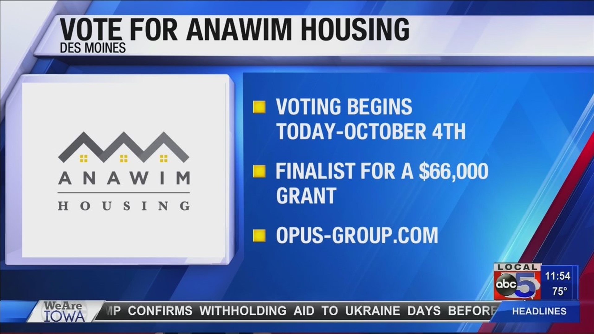 Anawim Housing in Opus Group final to receive a $66,000 grant