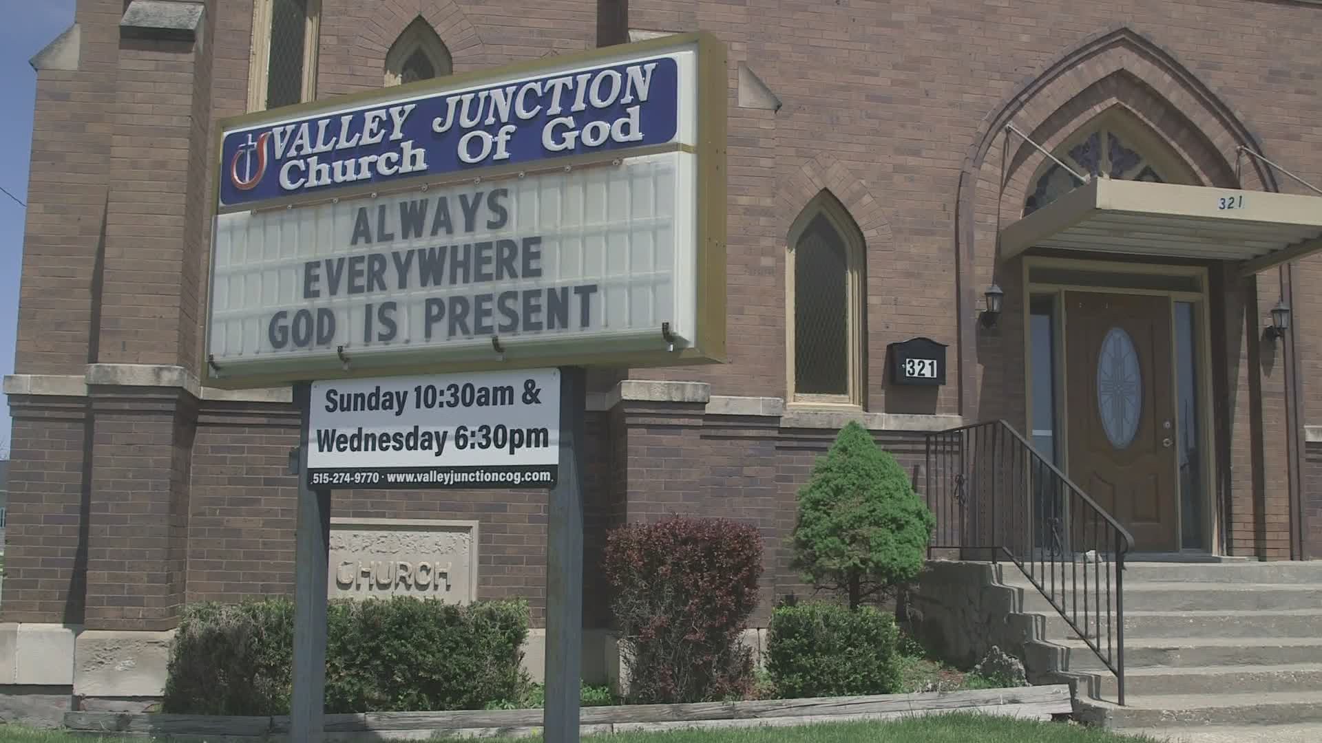 Despite most churches keeping their doors closed, one Valley Junction church took advantage of Gov. Reynold's okay to reopen and had an in-person service Sunday.