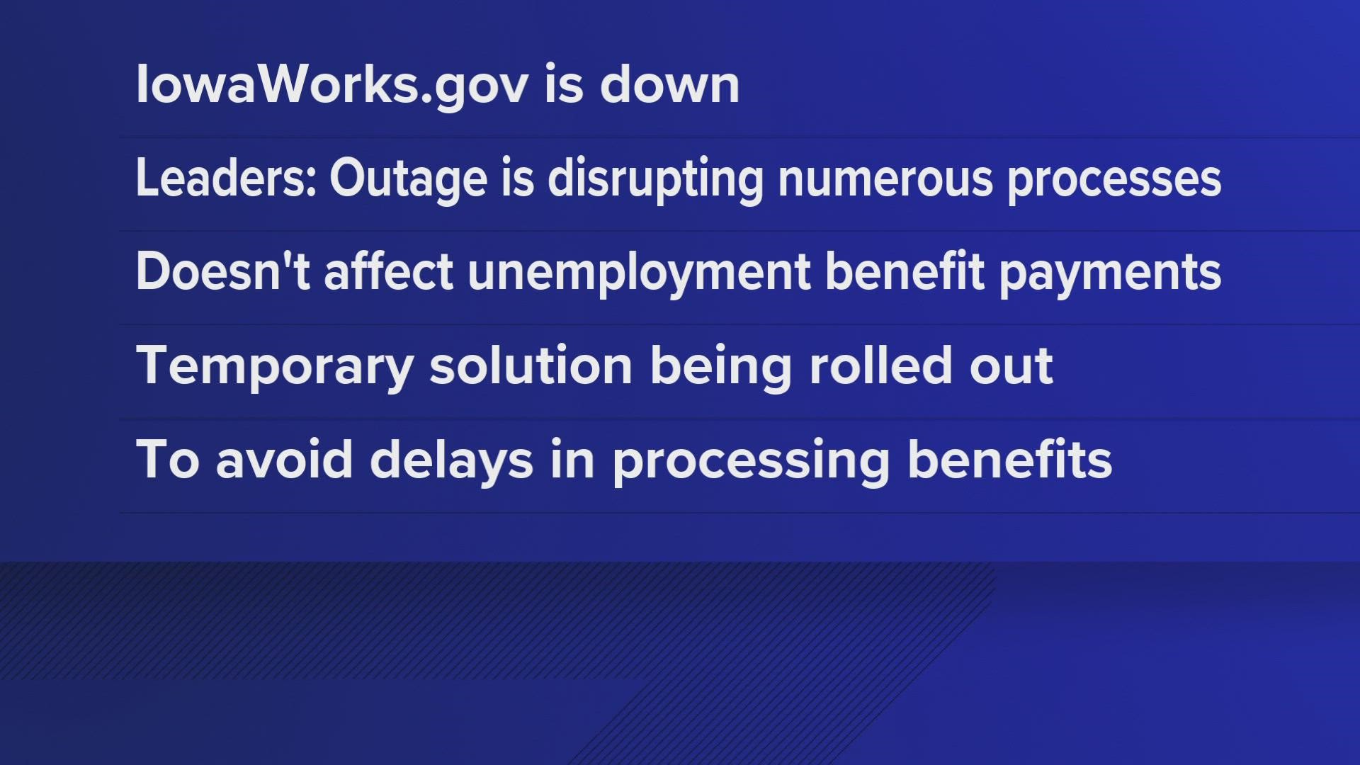 The outage, which was expected to last through at least Tuesday, is still out due to web vendor issues.