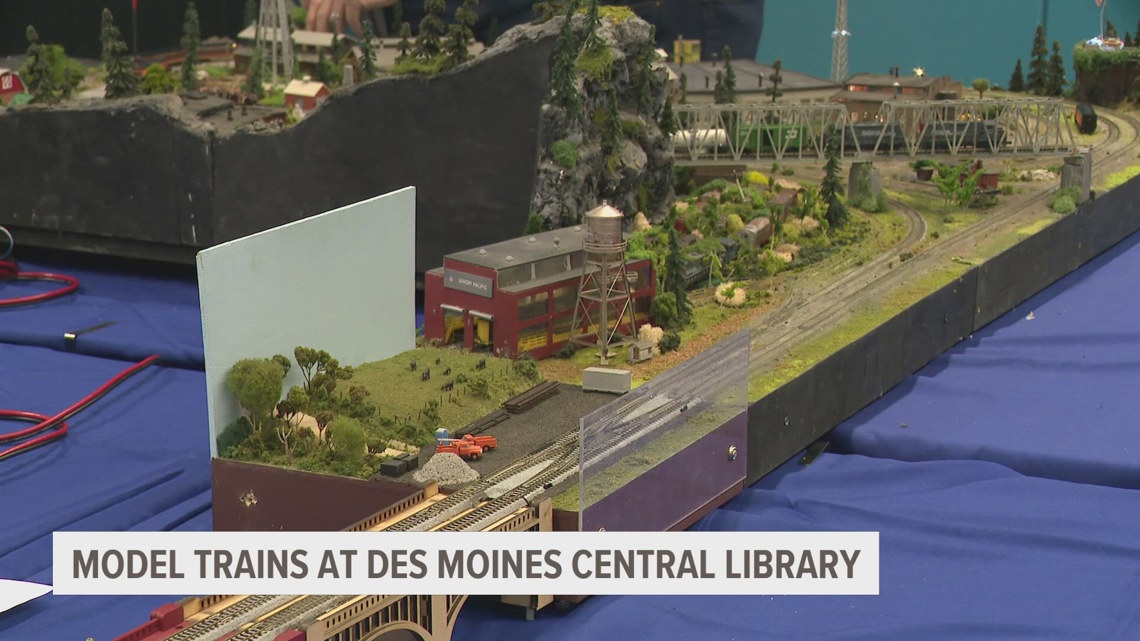Model Library Train Des Moines Central Library showcases model train display | weareiowa.com