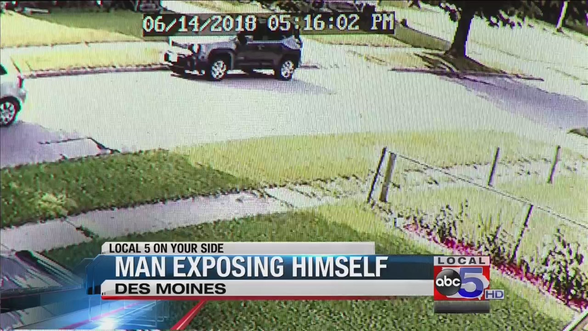 What are police doing to find a man exposing himself to kids?