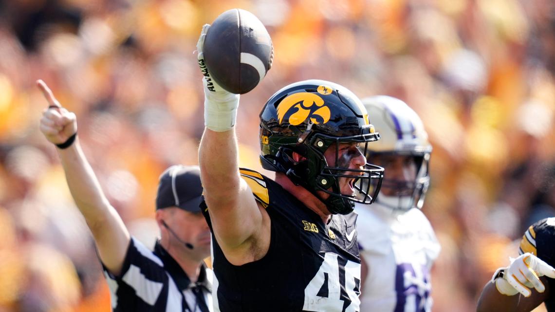 Iowa's Max Llewellyn lauded for growth on and off the field