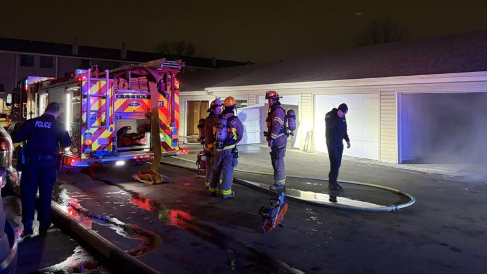 Crews respond to vehicle fire inside garage at Urbandale apartment ...