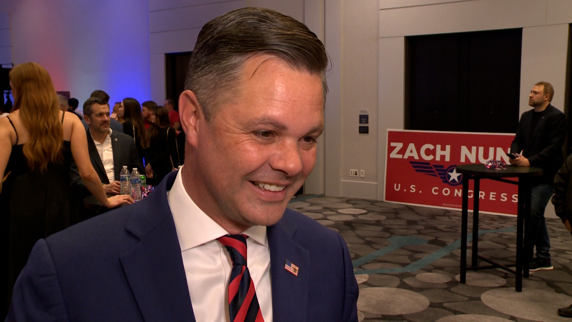 The AP projects Zach Nunn, the Republican incumbent, to win reelection to Iowa's 3rd Congressional District over Democratic challengers Lanon Baccam.