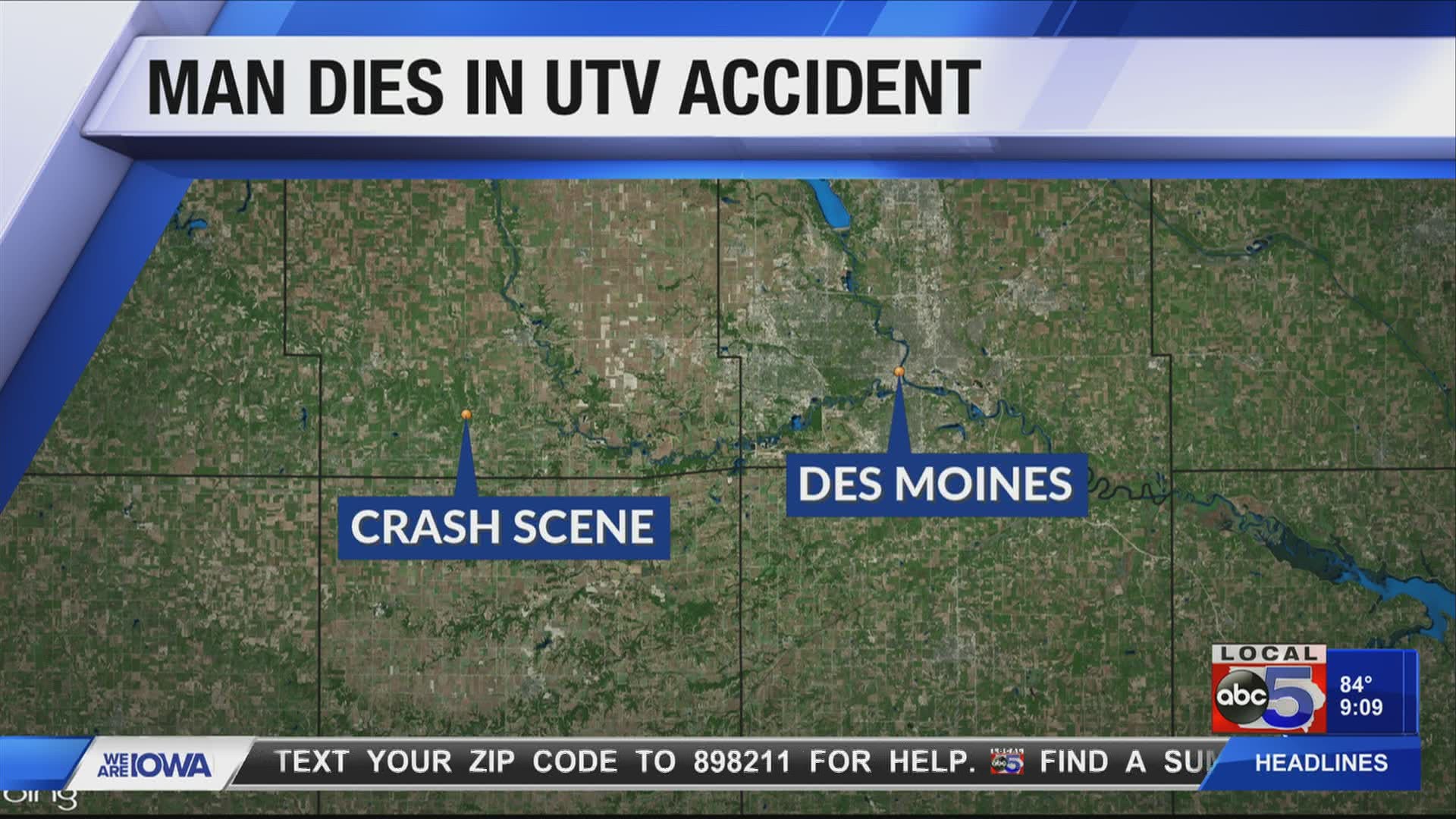 A man has died following a UTV accident in rural Dallas County, first responders said Sunday.