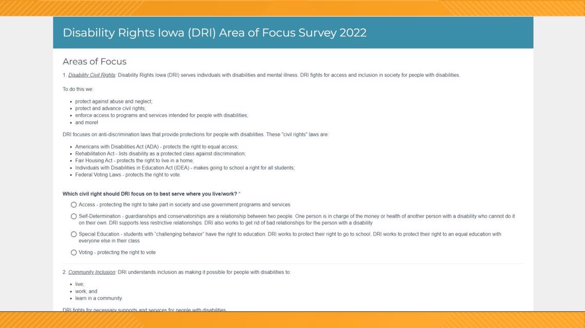 Disability Rights Iowa launches survey