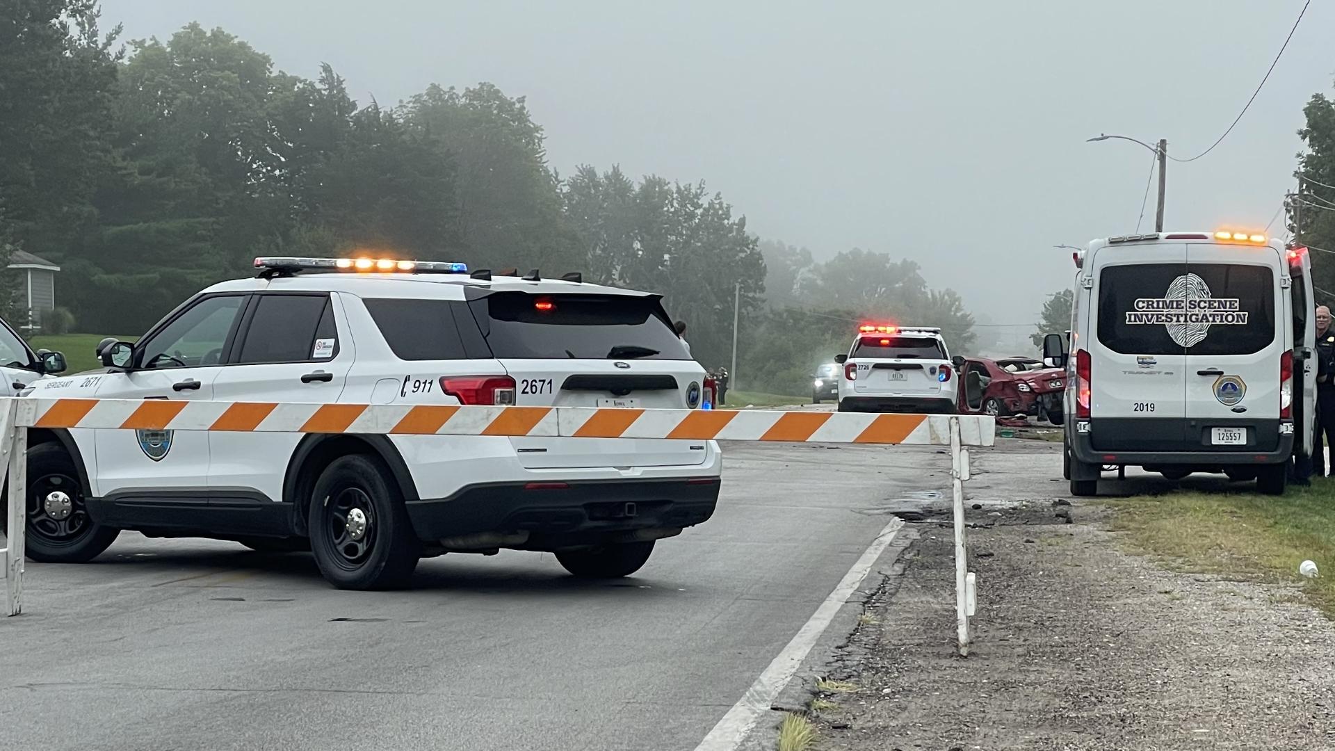 Police and fire personnel responded to a report of a crash with multiple injuries on Bloomfield Road just before 7:30 a.m. Wednesday.