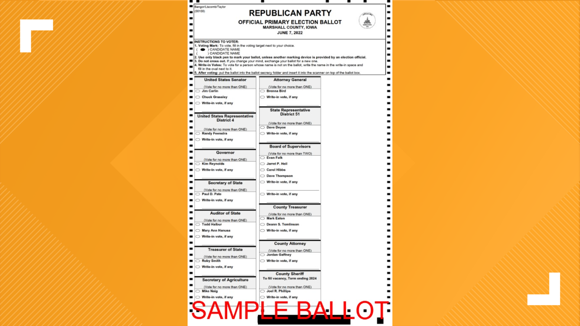 Iowa Primary Election 2022 How to find your ballot