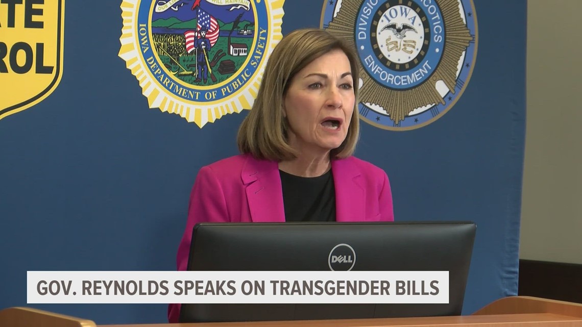 Gov. Kim Reynolds voices support of two bills targeting transgender youth