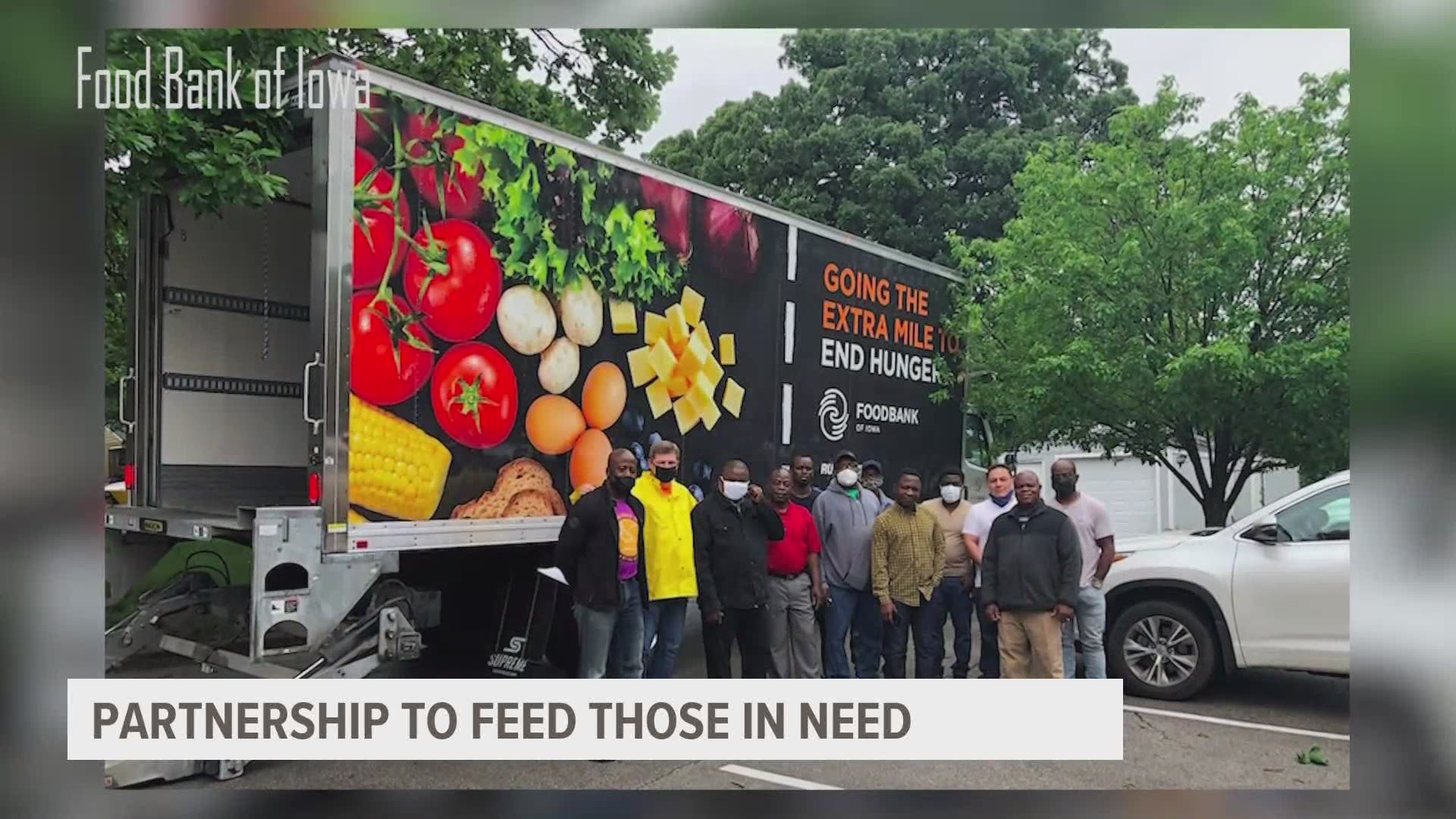 A partnership between the Food Bank of Iowa and 14 African pastors in the metro is helping to feed hundreds of people in their congregations.
