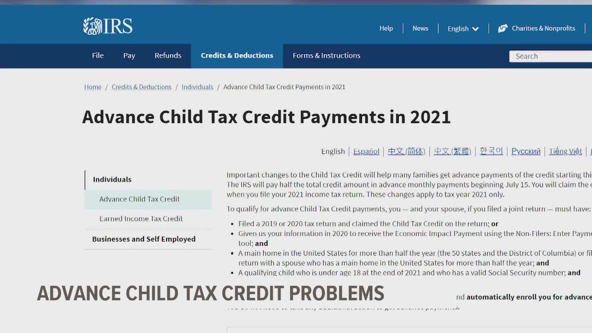 A local tax expert shares some issues people have been having with the advance child tax credit and what to look out for.