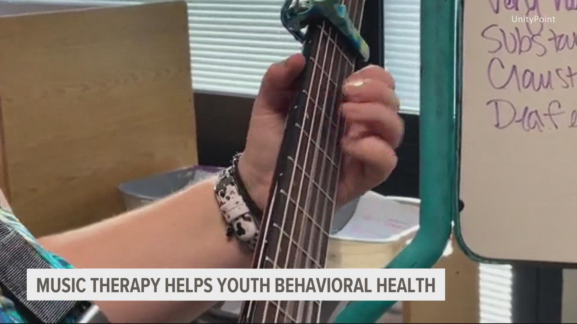 A certified music therapist uses music to help patients of all ages with their behavioral and mental health.