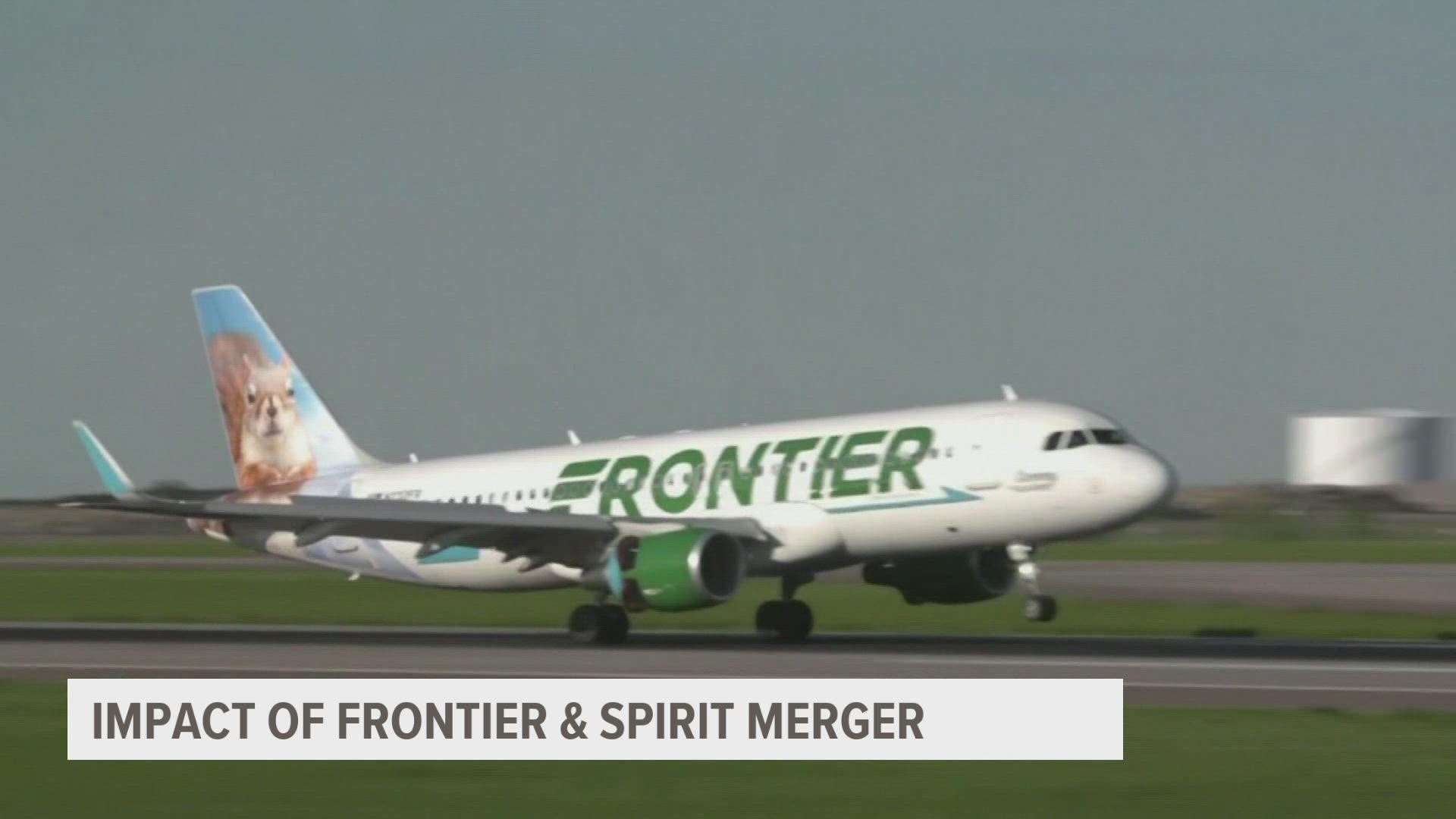 A spokesperson for the Des Moines International Airport said the merger could create new route opportunities.