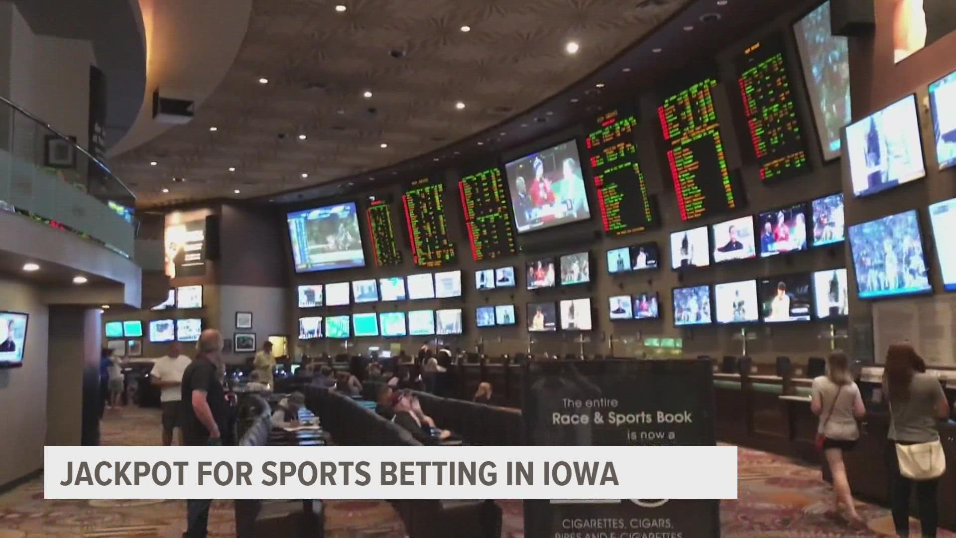 Iowans spent $1.2 billion on sports gambling from July 2020 to June 2021 and $1.5 billion between July 2021 to January 2022.