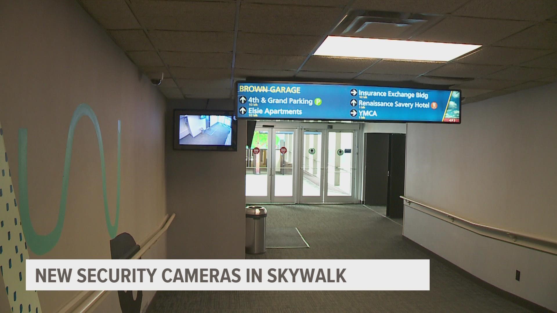 After an assault on a young couple in 2019, the city is taking steps to ensure people's safety on the skywalks.