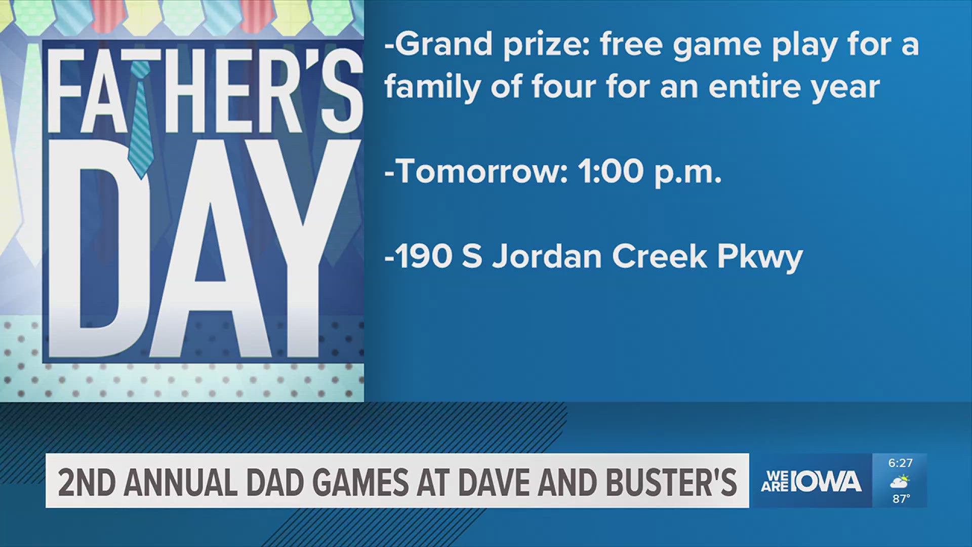 The event is set for 1 p.m.