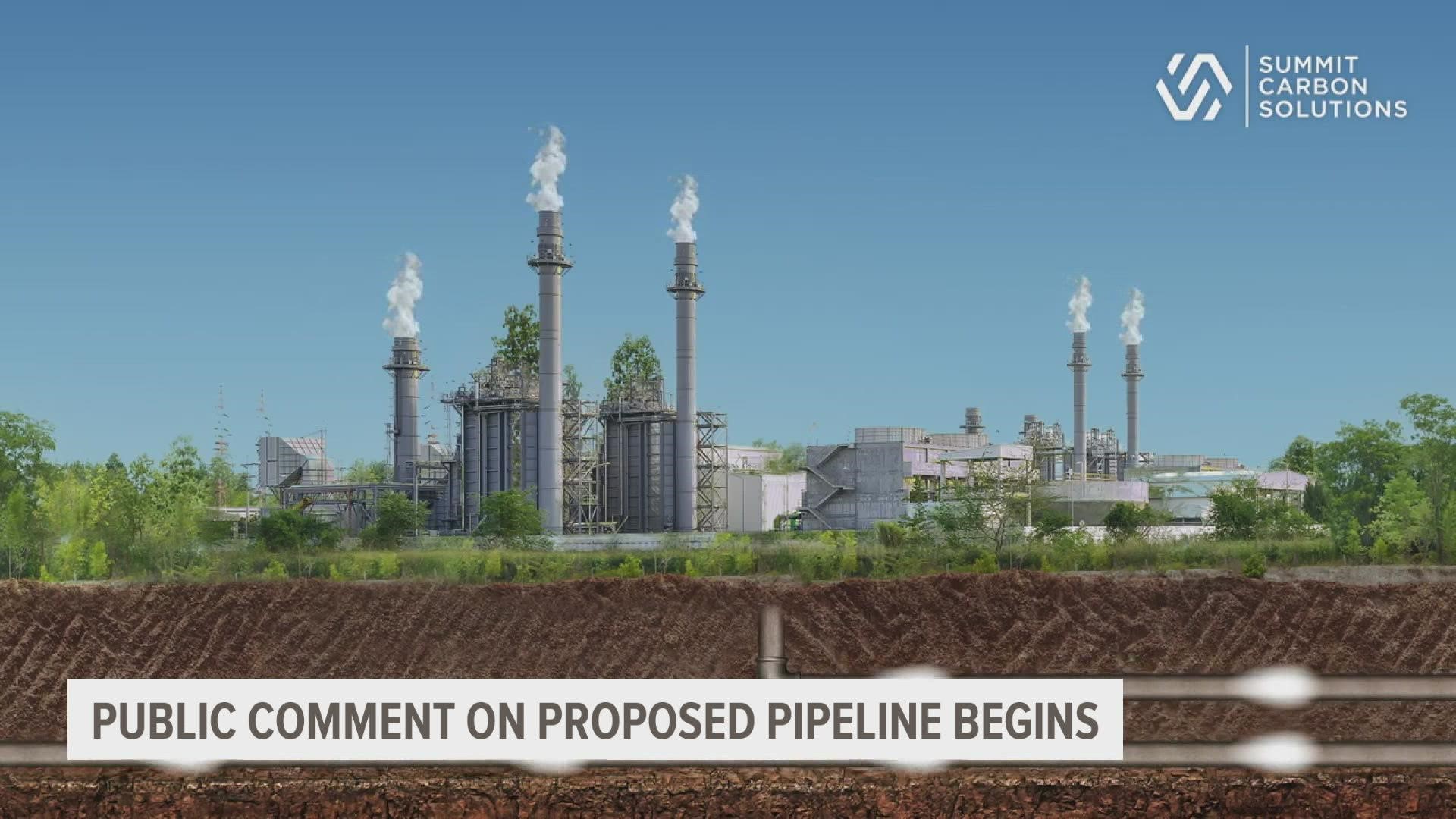 The two-hour meeting included a presentation from Summit Carbon Solutions leaders as well as a question and answer session for the company and state officials