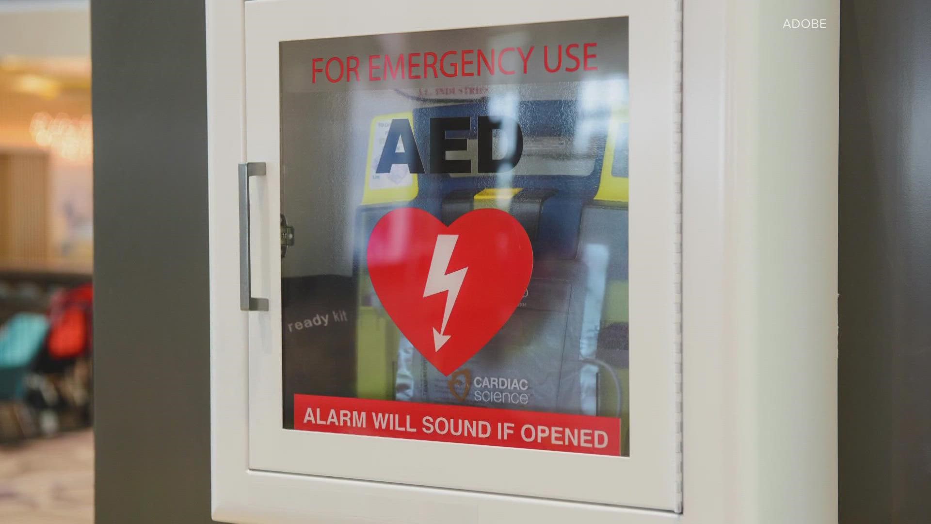 According to the American Heart Association, survival rates from cardiac arrest double when a bystander is able to use an AED.