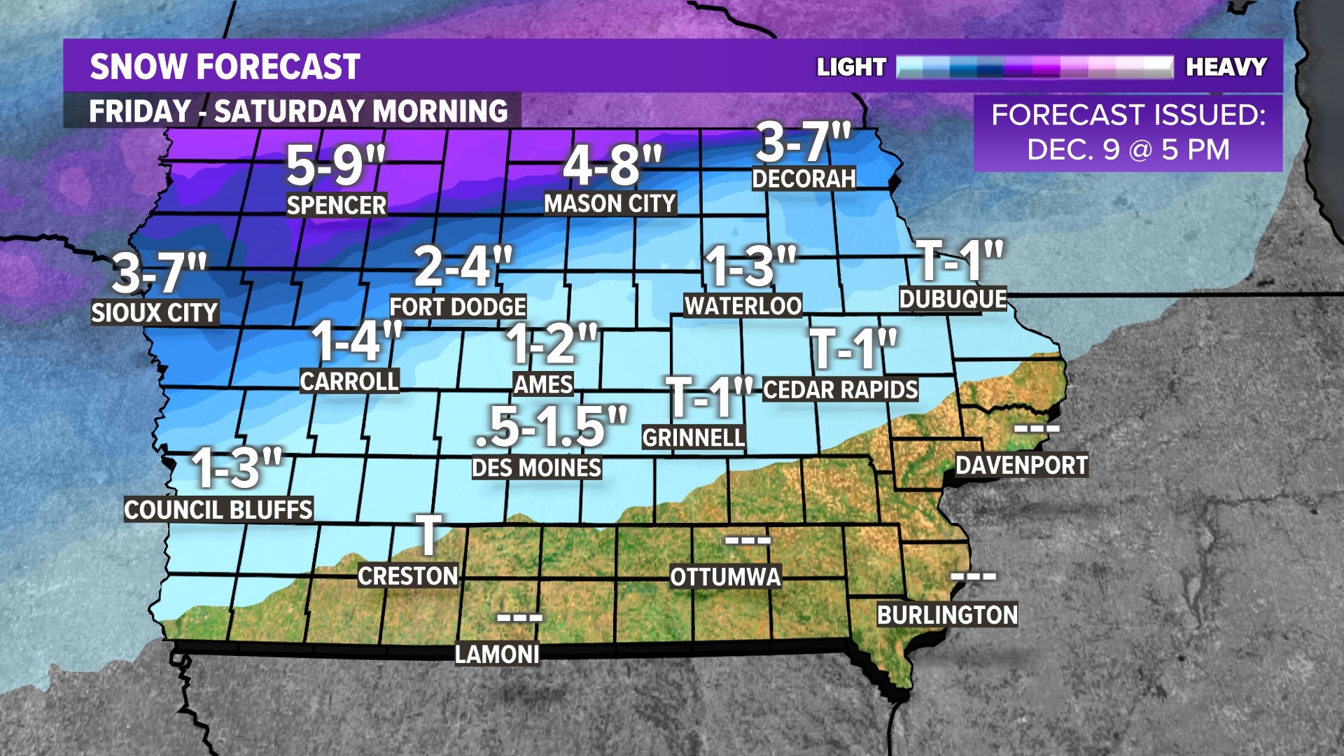 Des Moines, Iowa weather Tracking Friday's winter snowstorm