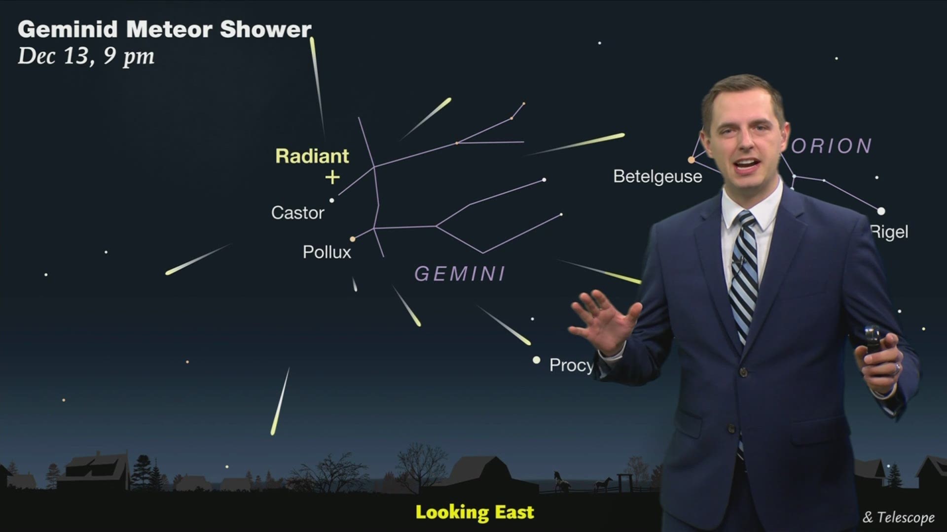 The best night to view the meteor shower will be Dec. 13.