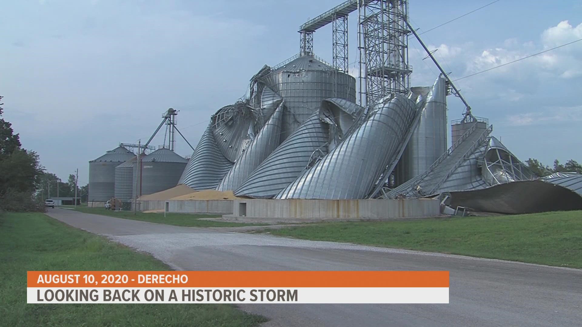The August 10, 2020 derecho was the costliest thunderstorm in U.S. history, and it had major effects on Iowa's agriculture sector.